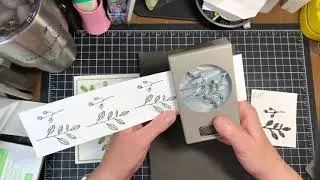 Bright and sunny card using the Bough punch and the Layering Leaves stamp set from Stampin' Up!