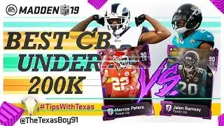 2nd Best Cornerback In Madden Under 200K | Marcus Peters Vs Jalen Ramsey | Madden 19 Ultimate Team