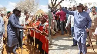 Ruto interacts with Baringo residents during the Annual Kimalel Goat Auction and Cultural Fair!!
