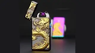 2018 NEW Thin 11mm LED Windproof Smoke lighters Cross Double Arc Lighter USB Pulse Cigar Lighters Me