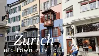 Zurich Switzerland 13.10.2022 long walking city tour without talking