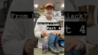 From blue 2 black part 4 Painting Sendra Cowboyboots with Zaphir paint ​⁠@lauwschoenmakerijsneek