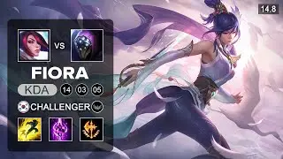 Fiora vs Jax Top - KR Challenger - Patch 14.8 Season 14