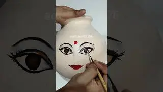 Painting on Pot | DIY Matka Painting | Terracotta Pot Painting #shorts #ytshort #planter