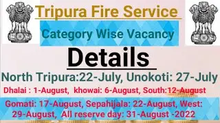 Category Wise Vacancy // Tripura Fire Service