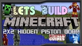 Minecraft Tutorial Making redstone work 2x2 flush hidden piston door Xbox Minecraft