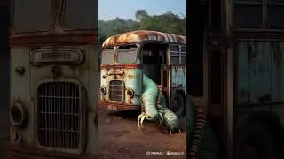 Abandoned Bus with Creepy Crawls #ai #bus #horror #horrorstories #creepy #nature #animals #shorts