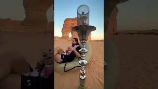 💨 Sisha Time at Elephant Rock  🐘 #alula #viral #visitsaudi #shorts