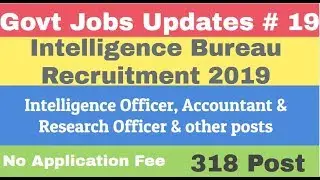 Intelligence Bureau Recruitment 2019