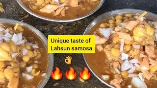 Unique taste of Lahsun Samosa I Deoria vlogs I exploring local  food I cooking