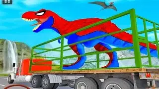 best dino game - angry Dino transporte: Wild Dino truck transporte game - gameplay wolkthough