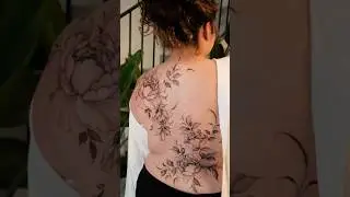 Stunning Floral Back Tattoo for Jenny &ndash; Bridal Ink Inspiration