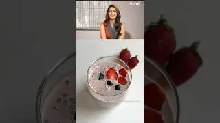 Mrunal Thakur&rsquo;s Favourite Oats Strawberry Smoothie 🍓 #oatssmoothie #weightlosssmoothie #shorts