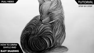 How to Draw fox easy and step by step or shading for beginners