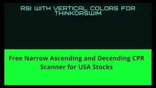 The Perfect Leading Indicator | RSI with Vertical Colors for ThinkorSwim
