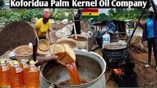 Сельский африканский способ обработки пальмоядрового масла в Гане #africa #ghana #rural #palmoil ...
