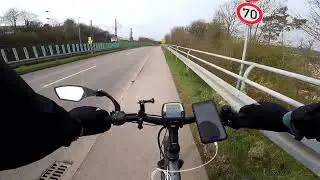Cycle with me from Backnang to Marbach in the snow! Stuttgart, Germany POV GoPro