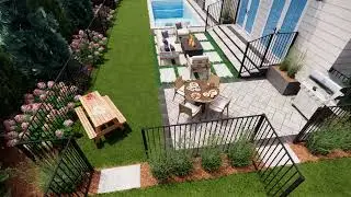 Western Springs Backyard Transformation | 3D Landscape Remodel with Pool, Patio & Grill Zone