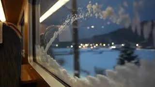 Winter Train Ride ❄️ | Snowy Journey | No Music | No Talking