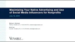 Maximizing Your Native Advertising and Use of Social Media Influencers for Nonprofits