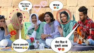 Badly Singing Reaction With  Delhi Cute Girls By Singing &  Guitar | Awesome Mashup @team_jhopdi_k