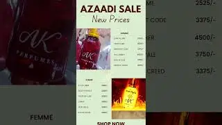 #AzaadiSale #NewPrices #LuxuryPerfumes #ScentOfIndependence #PakistanZindabad #ShopNow