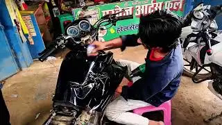 Purani bike ko naya kaise karen full body modify #splendor #modified #art 