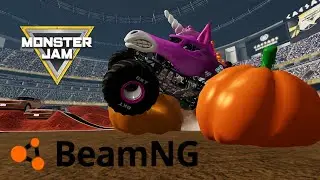 BeamNG Monster Jam HALLOWEEN SUPERSTAR CHALLENGE! - Full Show - 16 Trucks