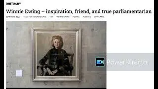 Excerpt from the National &ldquo;Winnie Ewing &ndash; inspiration, friend, and true parliamentarian&rdquo;