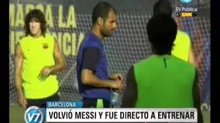 Visi&oacute;n Siete: Barcelona: Volvi&oacute; Messi y se habla de Bielsa por Guardiola