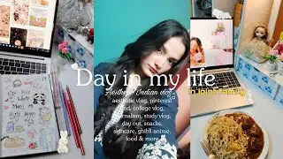 Day in my Life ♡| Aesthetic vlog Indian🌷 |Introvert life*🍒✩Day out, journal, Anime sketches & more