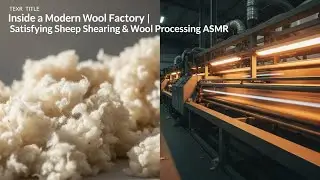Inside A Modern Wool Factory: Satisfying Sheep Shearing & Processing (ASMR)