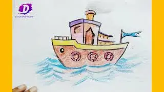 I Am A Vechile That Moves By The Sea #shipdrawingeasy #youtube DoDraw Sumit