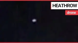 Commuter captures footage of 'drone' over Heathrow Airport | SWNS TV
