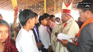 Children received the Confirmation sacrament at Niz Jhaparabari, Tangla Parish || 73rd annual Parish