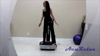 Yoga exercise video with AcuVibes Whole Body Vibration Plate