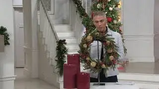 Golden Glittered Beaded Fruit & Pinecone Collection on QVC