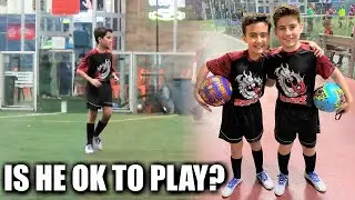 Playing soccer with pain in his ankles...has he recovered from his painful ankle injury?