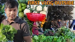 Bought Organic Vegetables - In Our Market!! My First Outside Vlog!!
