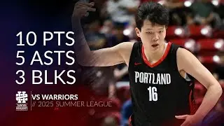 Yang Hansen 10 pts 5 asts 3 blks vs Warriors 2025 Summer League