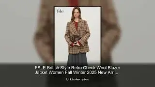 FSLE British Style Retro Check Wool Blazer Jacket Women Fall Winter 2025 New Arrival Short Coat