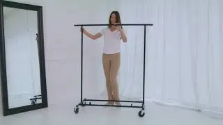 Tatkraft Derek - Extendable Clothes Rail, Heavy Duty, Holds Up to 70kg, Collapsible Rack on Wheels