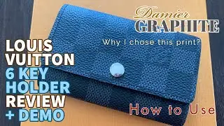 Louis Vuitton Unboxing and Review ~ 6 Key Holder ~ Damier Graphite ~ How to Use
