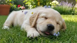 Dog Chewing a Bone | Cute Dog Video for Relaxation