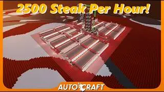 Fast Custom 1D Mooshroom Farm In Minecraft! (AutoCraft ep.134)