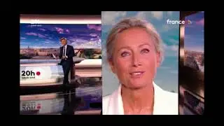 Laurent Delahousse shouaite bonne route &agrave; Anne-Sophie Lapix 20h france 2
