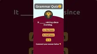 Grammar Quiz 🤔 | Present Perfect Continuous | English Shorts