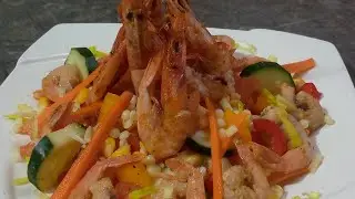 Shrimp Showcase: shrimp Salad with Vegetables and Creative Presentation Ideas!