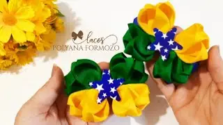 Passo a passo F&aacute;cil de La&ccedil;o de Cabelo - Copa do Mundo By Polyana Formozo La&ccedil;os