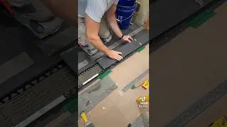Tile a Schluter shower curb #tutorial #diy #reels #art #trending #black #shorts #viral #fyp #reels